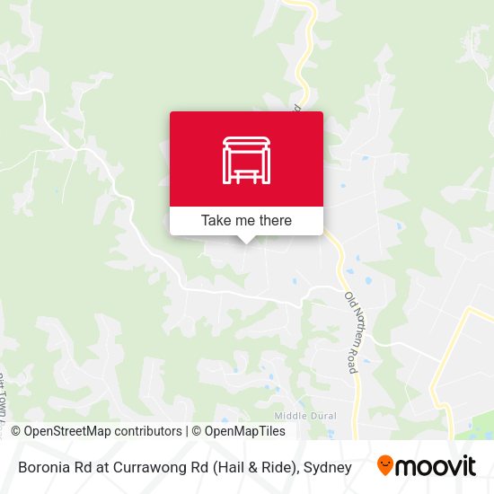 Boronia Rd at Currawong Rd (Hail & Ride) map