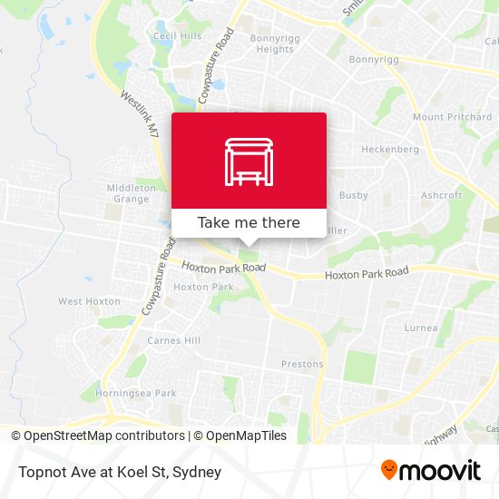 Topnot Ave at Koel St map