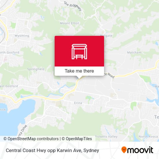 Central Coast Hwy opp Karwin Ave map