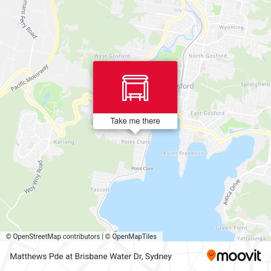 Matthews Pde at Brisbane Water Dr map