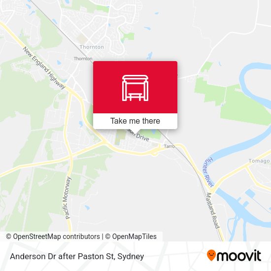 Anderson Dr after Paston St map