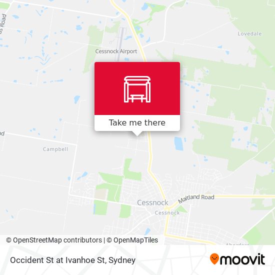 Occident St at Ivanhoe St map