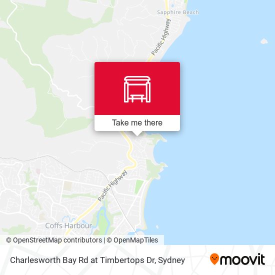 Charlesworth Bay Rd at Timbertops Dr map