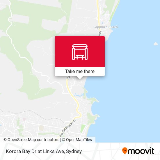 Korora Bay Dr at Links Ave map
