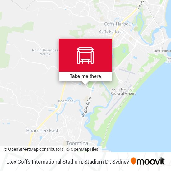 C.ex Coffs International Stadium, Stadium Dr map