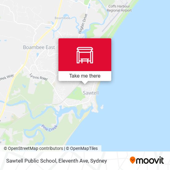 Mapa Sawtell Public School, Eleventh Ave