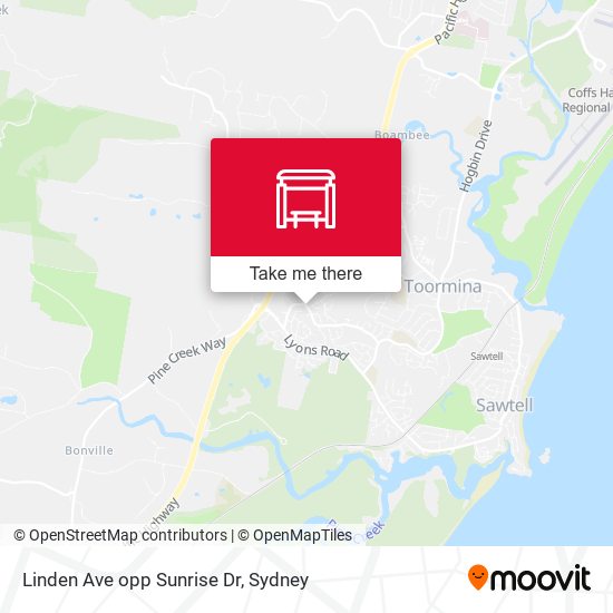 Linden Ave opp Sunrise Dr map