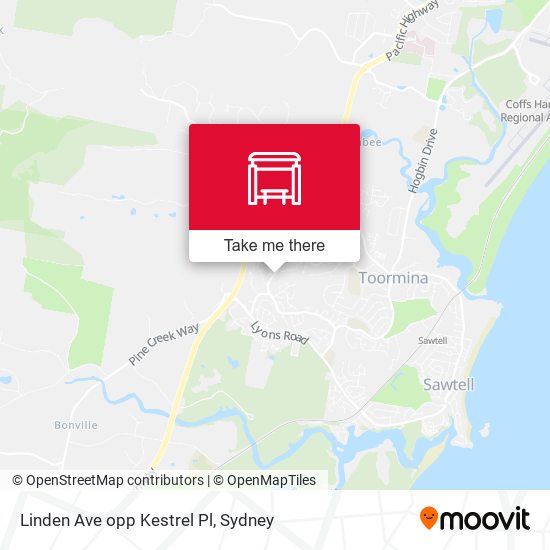 Linden Ave opp Kestrel Pl map