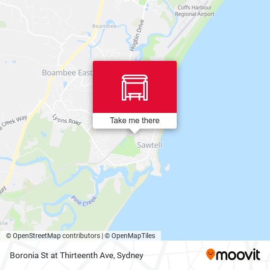 Boronia St at Thirteenth Ave map