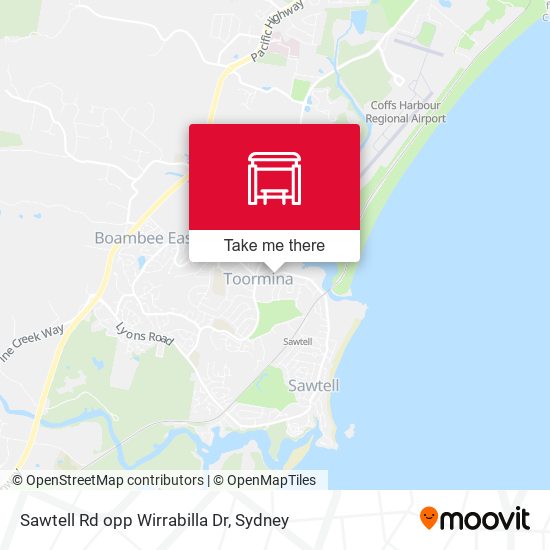Sawtell Rd opp Wirrabilla Dr map