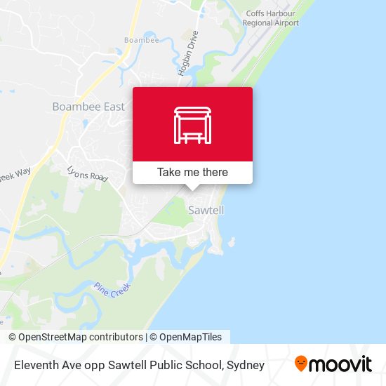 Eleventh Ave opp Sawtell Public School map