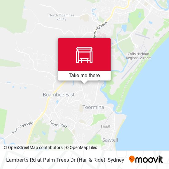 Lamberts Rd at Palm Trees Dr (Hail & Ride) map