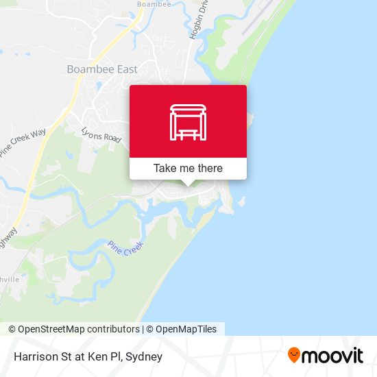 Harrison St at Ken Pl map