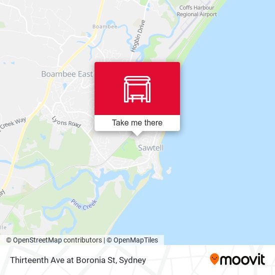 Thirteenth Ave at Boronia St map