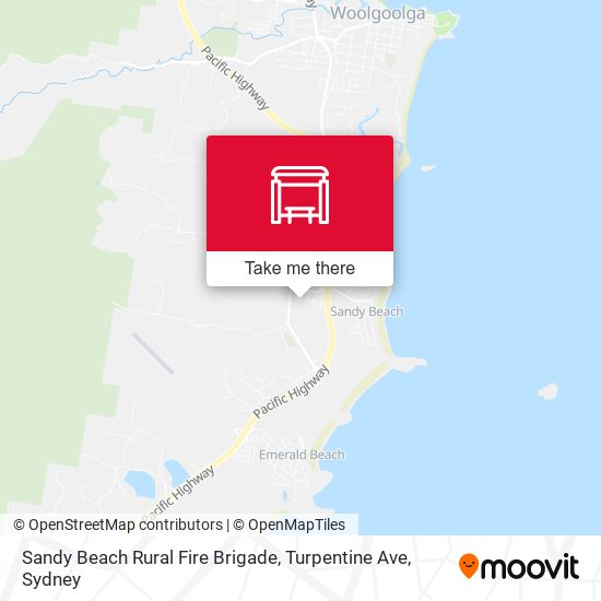 Sandy Beach Rural Fire Brigade, Turpentine Ave map