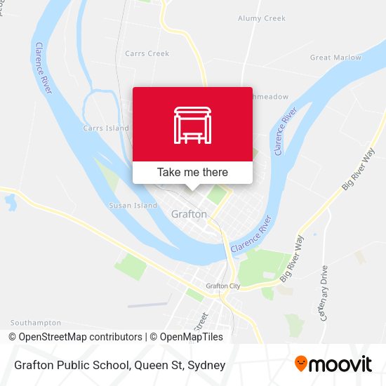 Grafton Public School, Queen St map