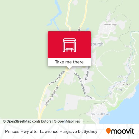 Princes Hwy after Lawrence Hargrave Dr map