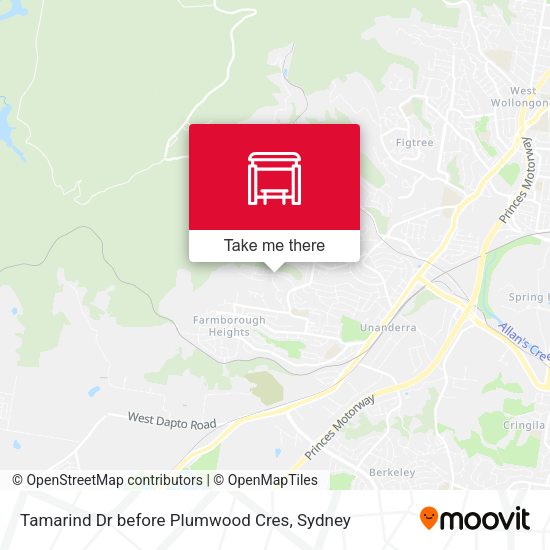 Tamarind Dr before Plumwood Cres map
