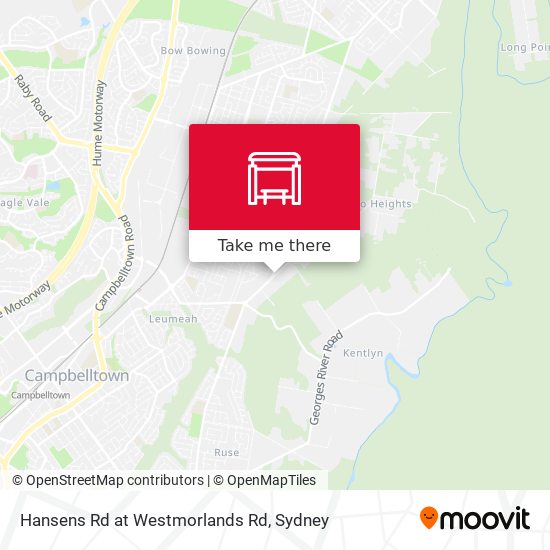 Hansens Rd at Westmorlands Rd map