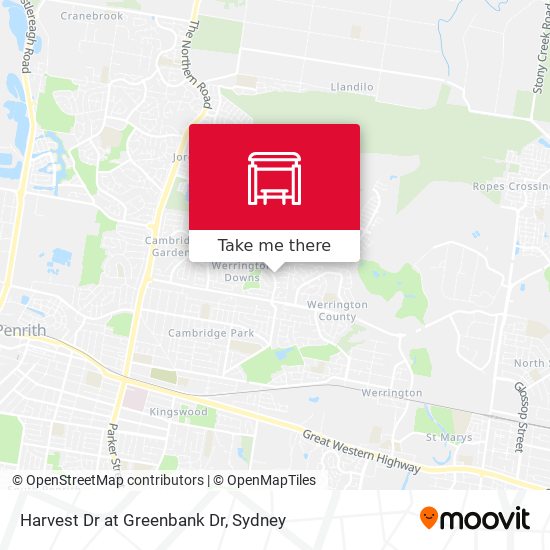 Harvest Dr at Greenbank Dr map