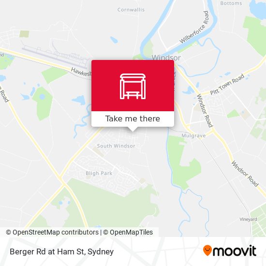 Berger Rd at Ham St map