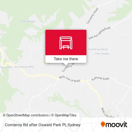 Comleroy Rd after Oswald Park Pl map