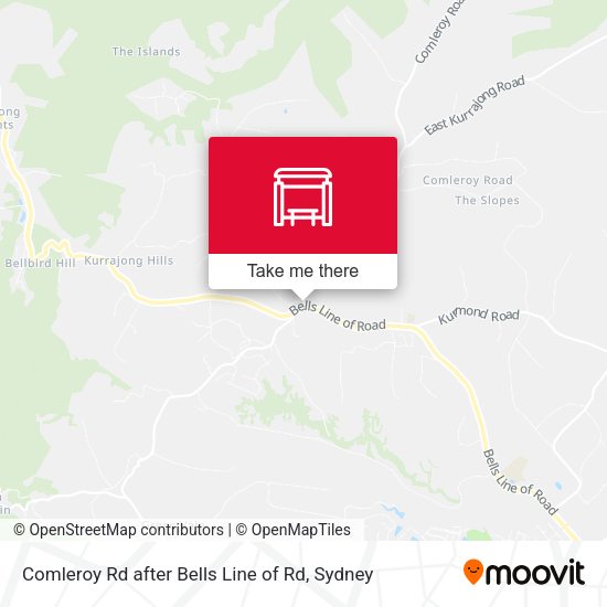 Comleroy Rd after Bells Line of Rd map
