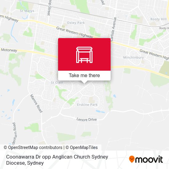 Coonawarra Dr opp Anglican Church Sydney Diocese map