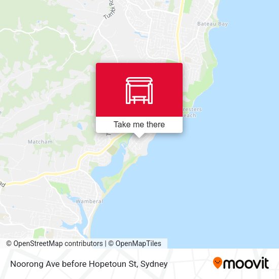 Noorong Ave before Hopetoun St map