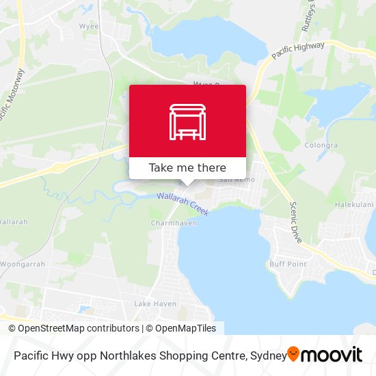 Pacific Hwy opp Northlakes Shopping Centre map