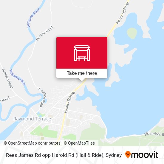 Rees James Rd opp Harold Rd (Hail & Ride) map