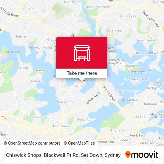 Chiswick Shops, Blackwall Pt Rd, Set Down map