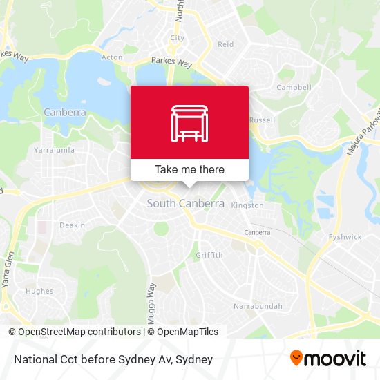 National Cct before Sydney Av map