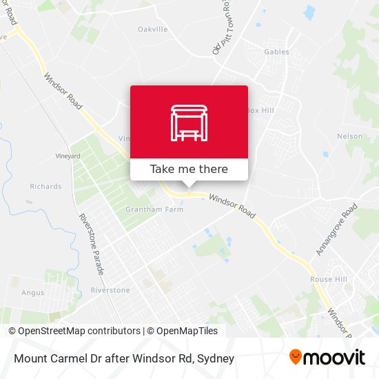 Mount Carmel Dr after Windsor Rd map