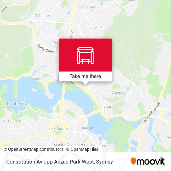 Constitution Av opp Anzac Park West map