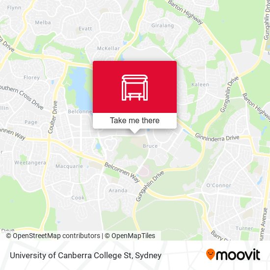 University of Canberra College St map