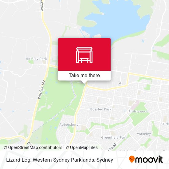 Lizard Log, Western Sydney Parklands map