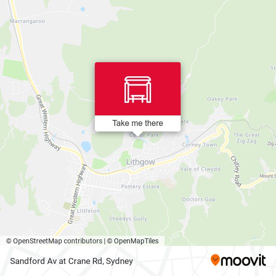 Sandford Av at Crane Rd map