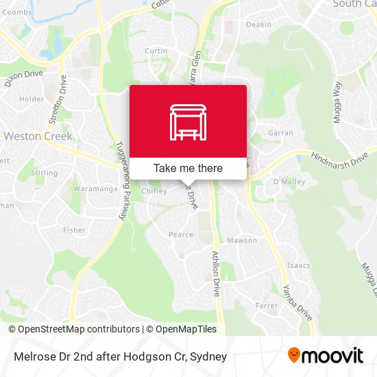 Melrose Dr 2nd after Hodgson Cr map