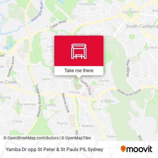 Yamba Dr opp St Peter & St Pauls PS map