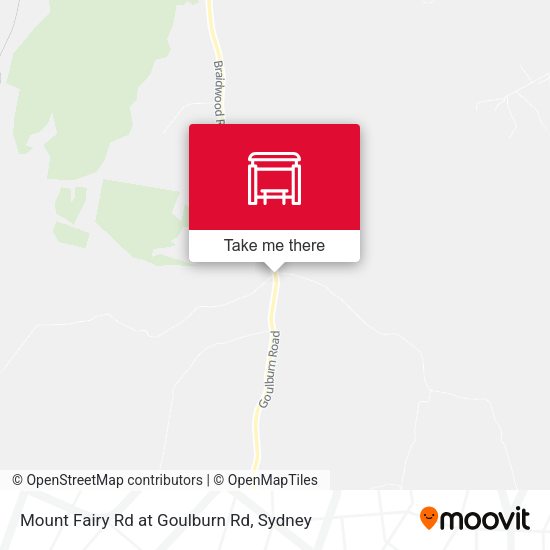 Mount Fairy Rd at Goulburn Rd map