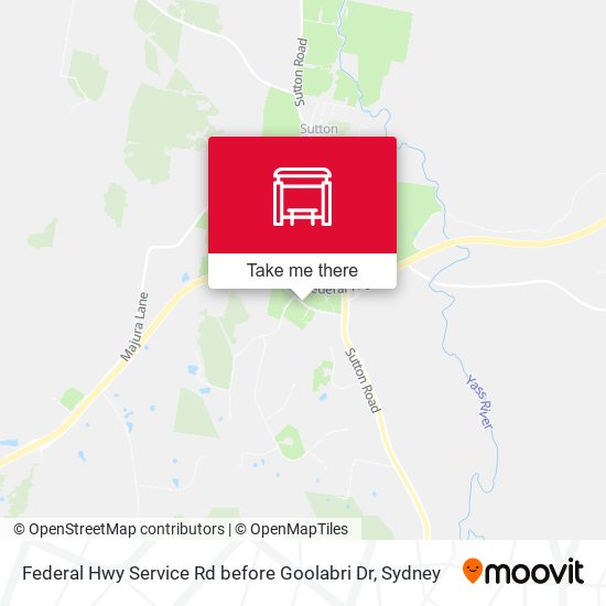 Federal Hwy Service Rd before Goolabri Dr map