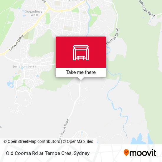Old Cooma Rd at Tempe Cres map