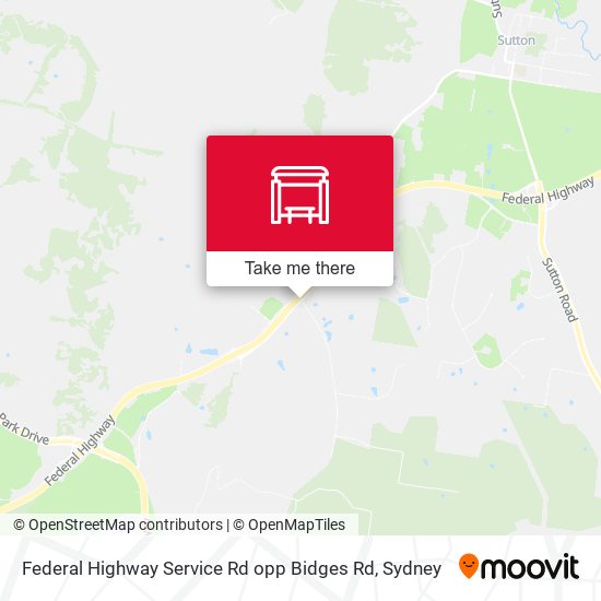 Federal Highway Service Rd opp Bidges Rd map