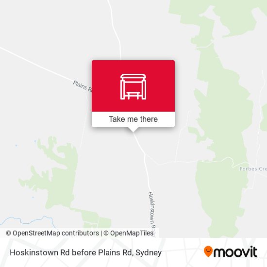 Hoskinstown Rd before Plains Rd map