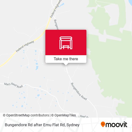 Bungendore Rd after Emu Flat Rd map