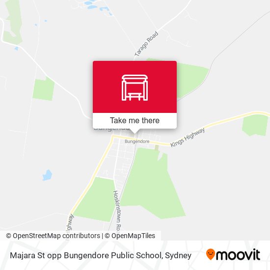 Majara St opp Bungendore Public School map