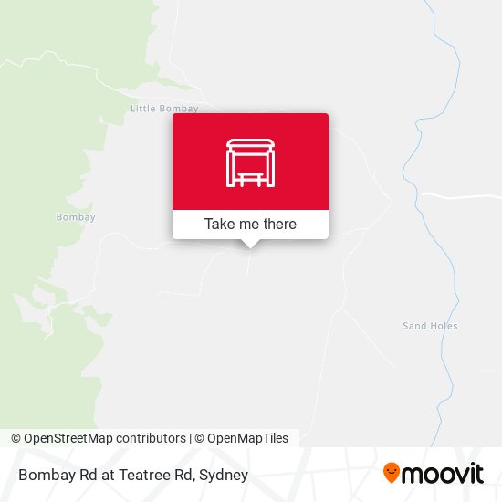 Bombay Rd at Teatree Rd map
