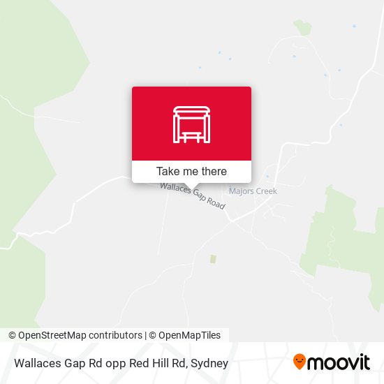Wallaces Gap Rd opp Red Hill Rd map
