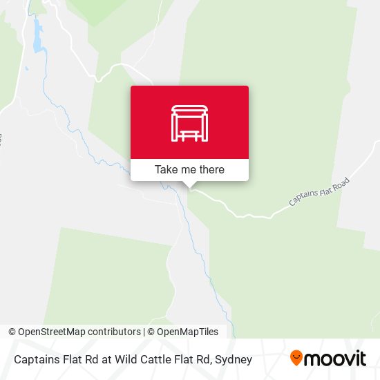 Captains Flat Rd at Wild Cattle Flat Rd map